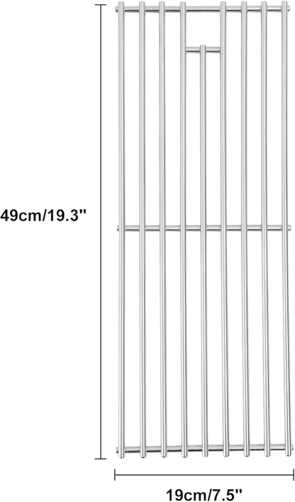 J&HYBBQ 4Pcs Stainless Steel Grill Grate 19 1/4 x 7.5 Inch, 7mm Rod BBQ Grill Grate Compatible with Bull Angus, Brahma, Outlaw, Steer Premium, Lonestar Select, 7 Burner Premium, Lion Premium