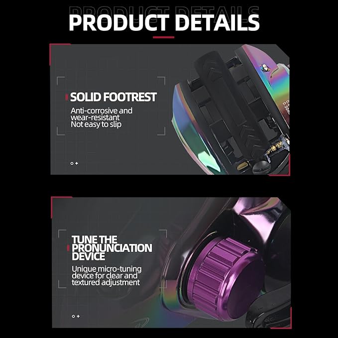 Baitcaster Reels, Lightweight Bait Caster Reel - 7.2:1 Gear Ratio, Up to 22lbs Drag Capacity, Magnetic Brakes, Perfect for Saltwater Fishing and Surf Fishing Rods