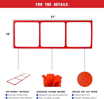 One-Piece Silicone Agile Ladder 1 PC Suitable for Sports & Fitness Step Training Soccer Footwork Practice Street Dance Step Training Auxiliary Kit for Various Indoor and Outdoor Floor Areas