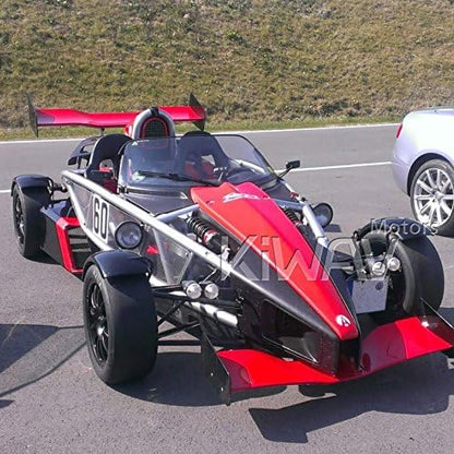 KiWAV Aftermarket Motorcycle Mirrors Rectangular Classic Black Sandblasting Short Stem Convex Anti-Glare Blue Tinted Glass 10mm 5/16 Inches Adapters Pack of Pair