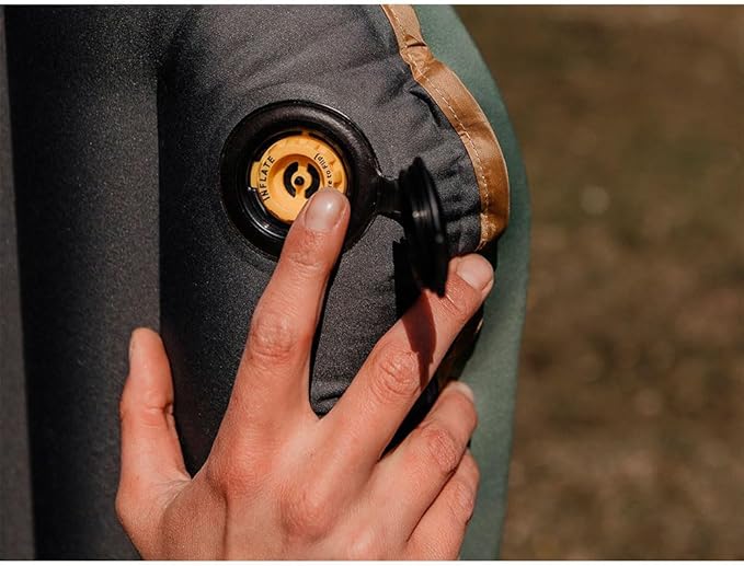 Klymit Klymaloft Lofted Hiking and Backpacking Air Bed, Inflatable Sleeping Pad for Camping with Memory Foam,Green