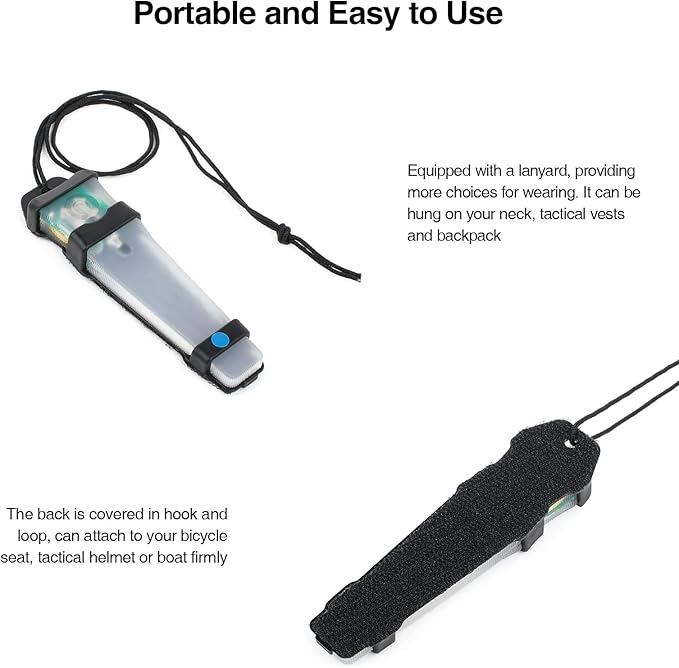 Personal Identification Marker - Tactical Helmet Light, Portable Survival Signal Light for Hiking, Boating, Cycling, Fishing