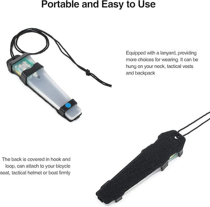 Personal Identification Marker - Tactical Helmet Light, Portable Survival Signal Light for Hiking, Boating, Cycling, Fishing