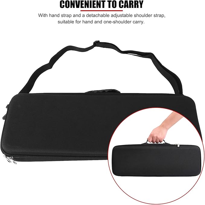 EVTSCAN Portable Waterproof Hard EVA Case for Fishing Tackle Storage, 21 inch Fishing Rod Reel Organizer Bag Travel Carry Case Bag, with Foam Interior Shockproof