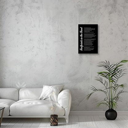 Matniger Footprints in Sand Wall Art Poem Poster Framed Prints Christian Religious Quotes Wall Art Inspirational Poster Poetry Canvas Wall Decor 12x18inches