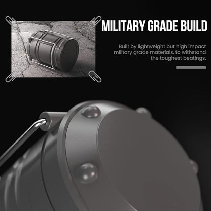 Lichamp LED Camping Lantern, 4 Pack Battery Powered Flashlight for Power Outages, Portable Collapsible Hanging Light Essential for Home, Outdoor, Emergency Lamp Survival Kit Gear for Hurricane, Gray