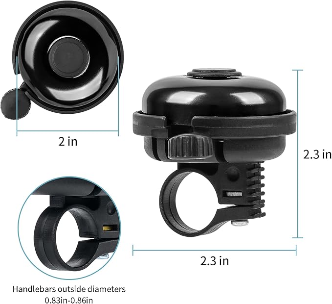 Classic Bike Bell, Aluminum Bicycle Bell, Loud Crisp Clear Sound Bicycle Bike Bell for Adults Kids