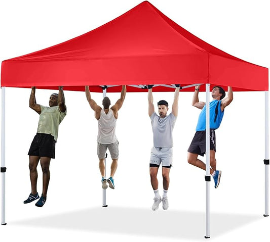 10x10 Pop Up Canopy Tent Commercial Series,Red