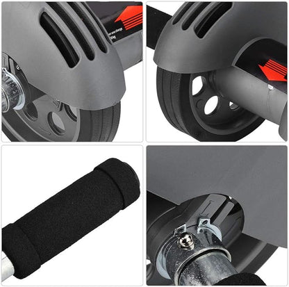 AB Double Roller Workout System Abdominal Muscle Exerciser Gym Home Fitness Equipment Gray