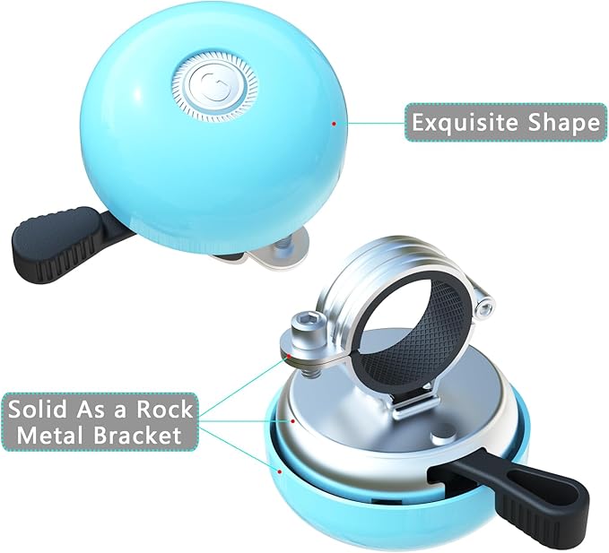 Greallthy Bike Bell Classic Bike Bells for Adults Kids, Bicycle Bell for Handlebars Adult, Loud Sound Beach Cruiser Mountain Bike Bell Accessories.