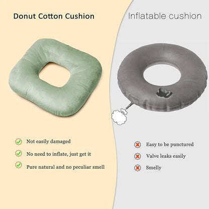 Donut Pillow for Tailbone Pain Relief, Wheelchair Cushion for Hemorrhoids and Bed Sores, Pregnancy, Donut Pillow Suitable for Office, Long Travel, Car and Home Sofa