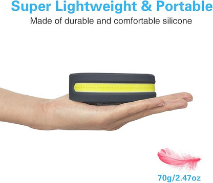 COSOOS 2 LED Headlamp Rechargeable Flashlight, Bright Head Lamp Outdoor, 1000 Lumen 230°Wide Beam, Spot Light, Sensor Mode,2.4oz Lightweight, Hard Hat, Hiking, Camping, Christmas Gift -Grey