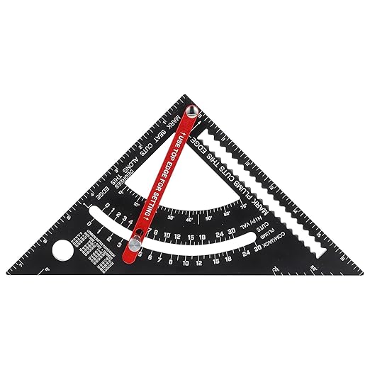Adjustable Woodworking Triangle Ruler Carpenter Multi-Angle Measuring Tool for Precise Line Marking and Rafter Layout in Carpentry