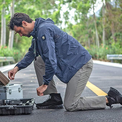 FREE SOLDIER Men's Outdoor Convertible Hiking Pants with Belt Lightweight Quick Dry Tactical Cargo Pants Nylon Spandex