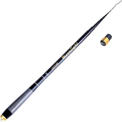 Goture//Telescopic Tenkara Fishing Rod Kit//Ultralight Travel Fishing Rod,Portable Collapsible Bass Crappie Rod, Carbon Fiber Inshore Stream Trout Pole 10 12 15 18 21 24 Free Tip Set(Top 3 Segment)