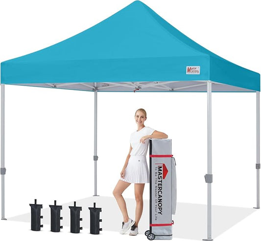 MASTERCANOPY Pop Up Canopy Tent Commercial Grade 10x10 Instant Shelter (Sky Blue)