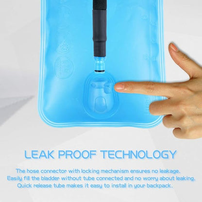 2L Hydration Bladder, BPA Free Water Bladder for Hiking Backpack 2 Liter Military Green Water Storage Bag with Insulated Tube, Hydration Back Pack Replacement for Outdoor Camping Running Cycling