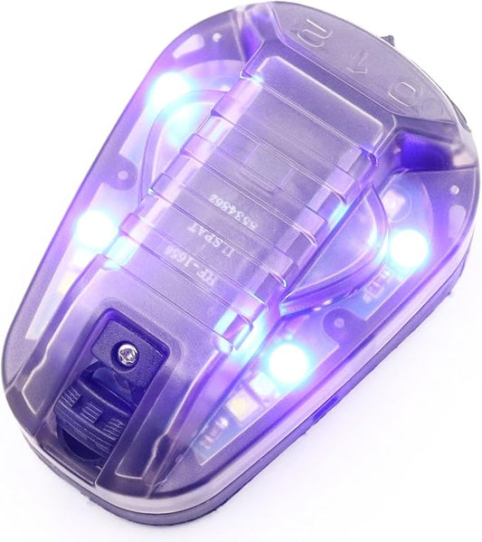 Tactical IR Strobe Helmet Light Military Identification Light with Visible LED + White Strobe Survival Signal Light (Black-Blue), EX832