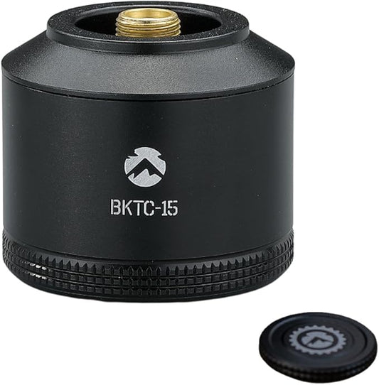 CAMPINGMOON Refillable Gas Canister Empty Pocket Tank for Gas Lantern Backpacking Camping 15g Black BKTC-15