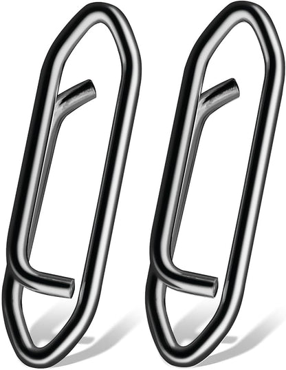 AMYSPORTS High Strength Fishing Snap Saltwater Stainless Connector Snaps Swivels Tackle Steel Power Fishing Clip Lure Quick Change Black Nickel