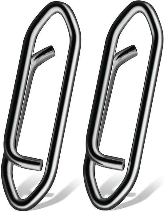 AMYSPORTS High Strength Fishing Snap Saltwater Stainless Connector Snaps Swivels Tackle Steel Power Fishing Clip Lure Quick Change Black Nickel