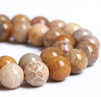 6MM 57PCS Natural Stone Coral Jade Chrysanthemum Beads for Jewelry Making DIY Bracelet