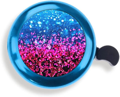 WIRESTER Blue Aluminum Round Bike Bell, Classic Ring Bicycle Bell, Bike Accessories Bell Ring for Adults Kids Girls Boys