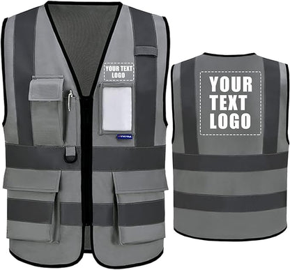 A-SAFETY High Visibility Reflective Safety Vest Customize Logo (XS-8XL)