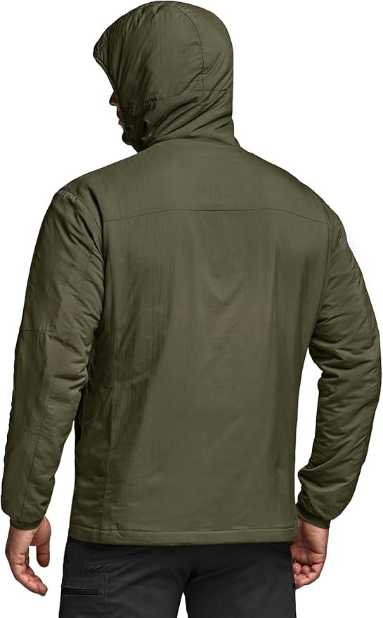 CQR Men's Lightweight Insulated Jacket, Windproof Packable Water Resistant Warm Active Coat for Hiking Work Outdoor Tactical