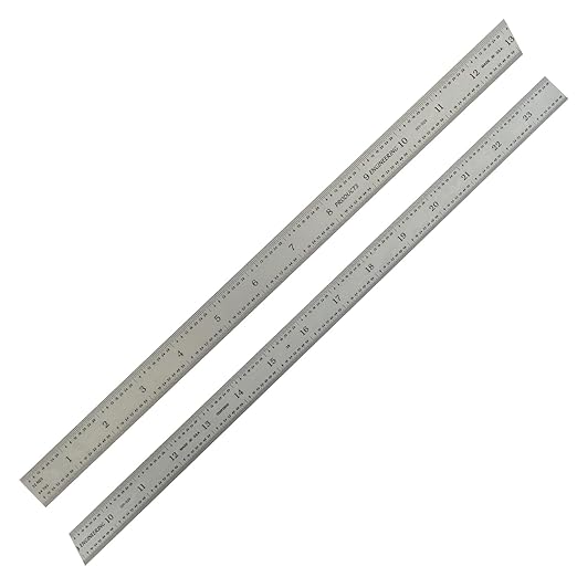 PEC Tools 24-inch Machinist's Caliper, 1/50" Thick X 3/4" Wide, High Carbon Steel, Measurement Accuracy 1/32“, 1/64”, 1/10“ and 1/50”(3R), Suitable for Mechanics and Metalworkers, Made in USA