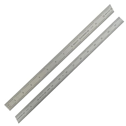 PEC Tools 24-inch Machinist's Caliper, 1/50" Thick X 3/4" Wide, High Carbon Steel, Measurement Accuracy 1/32“, 1/64”, 1/10“ and 1/50”(3R), Suitable for Mechanics and Metalworkers, Made in USA