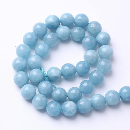 160PCS 4MM Blue Aquamarine Jade Loose Beads for Jewelry Making DIY Bracelet 2 Strands