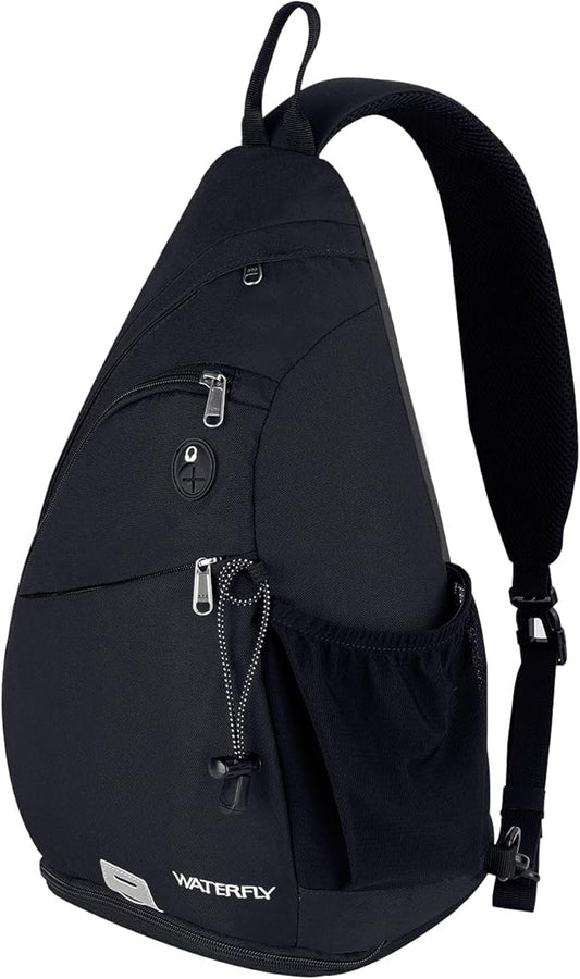 WATERFLY Sling Bag Crossbody Backpack: Over Shoulder Daypack Casual Cross Chest Side Pack