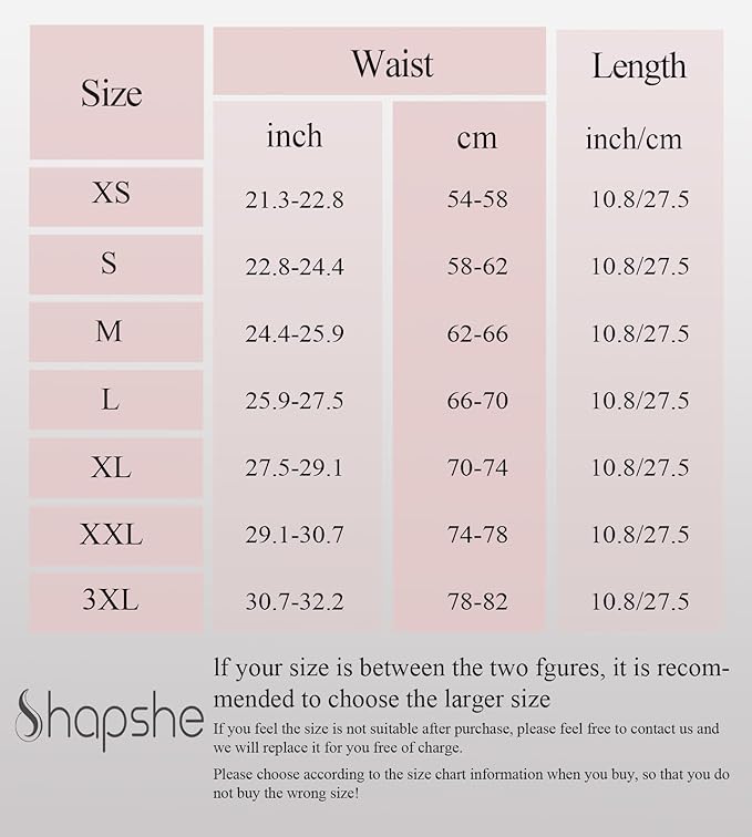 SHAPSHE White Waist Trainer For Women Tummy Control Corset Waist Cincher Shapewear With Zipper&Hooks