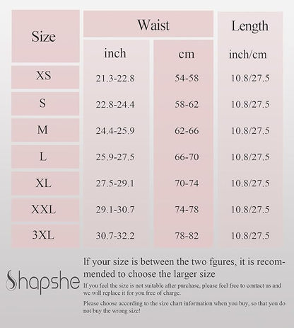 SHAPSHE White Waist Trainer For Women Tummy Control Corset Waist Cincher Shapewear With Zipper&Hooks