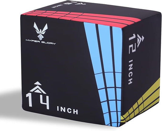 DIKEP 3-in-1 Foam Plyometric Jump Box, Heavy Duty Exercise Plyo Box with Non-Slip Surface, Box Jumps for Jumping, Step-Ups, Home Gym Training, Agility and Strength Conditioning