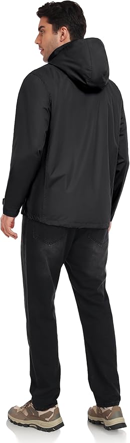 Little Donkey Andy Men's Waterproof Rain Jacket Outdoor Lightweight Rain Shell Coat for Hiking,Golf,Travel