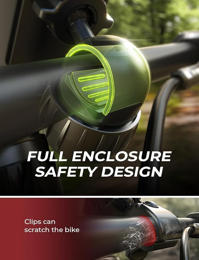 LISEN Bike Phone Holder, [Super Easy Install] Ultra Stable Motorcycle Phone Mount, Bicycle Handlebar Holder Mount for Adults Kids, Bike Bicycle Ebike Gear Accessories, for iPhone Samsung Google Pixel