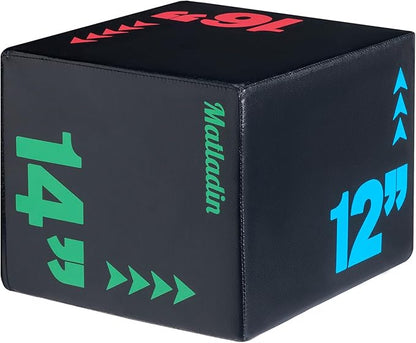 Matladin Heavy Foam Plyo Box, 3 in 1 Plyometric Jump Box for Home Gym Training, Jumping, Workout Exercise