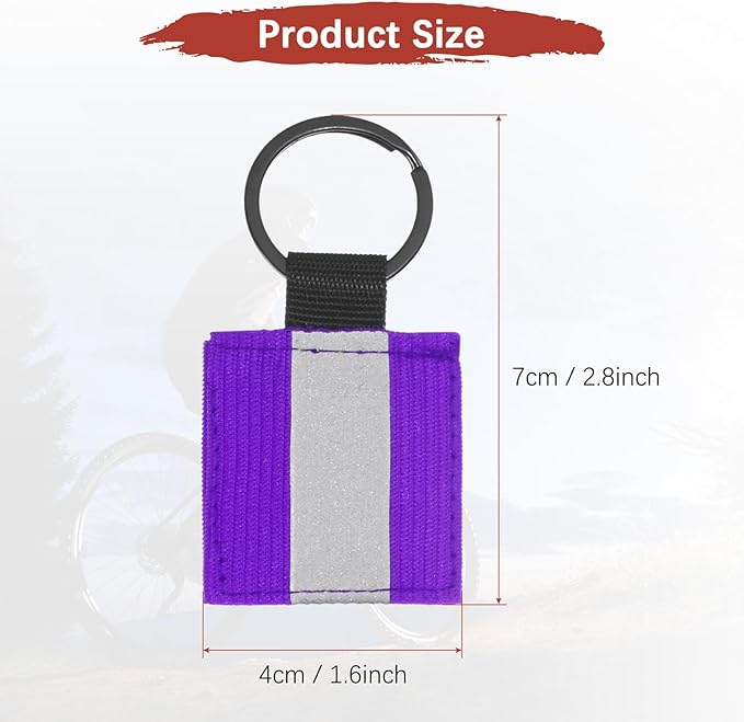 Safety Reflector Pendant, Fabric Reflective Safety Keychain Gear for Backpack & Running & Cycling