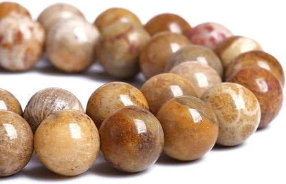 12MM 32PCS Natural Stone Coral Jade Chrysanthemum Beads for Jewelry Making DIY Bracelet