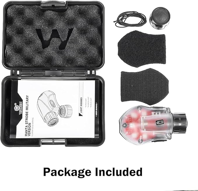 Tactical Helmet Light, Signal Light with Optional 5 Modes IR & Visible LED IFF Helmet Strobe for Outdoor Fast Rescue Adventure (BK-RED)