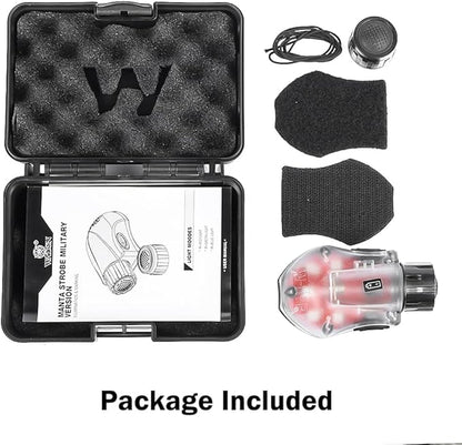 Tactical Helmet Light, Signal Light with Optional 5 Modes IR & Visible LED IFF Helmet Strobe for Outdoor Fast Rescue Adventure (BK-RED)