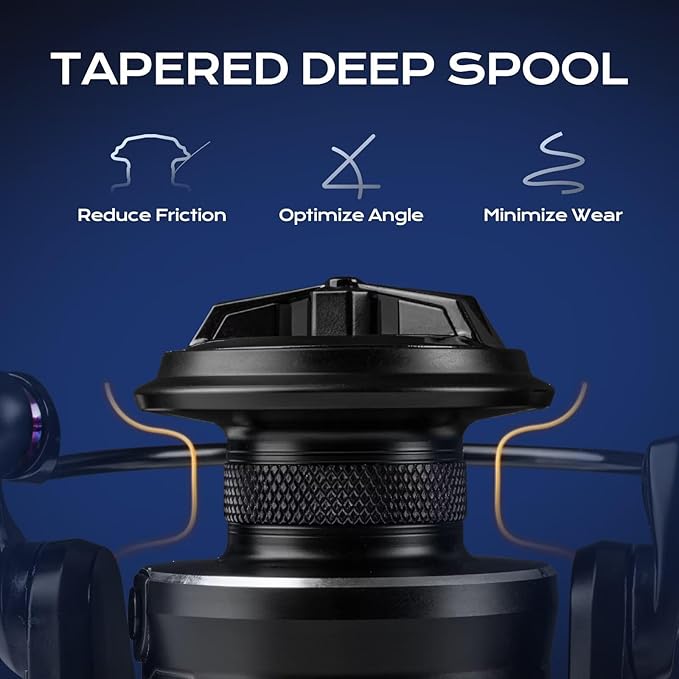 Handing M1 Pro Spinning Reels for Saltwater or Freshwater 33 Lbs Max Drag Fishing Reels Spinning Saltwater Spinning Reels Fully Enclosed Structure Spinning Fishing Reels 9+1 Stainless BB 5.2:1