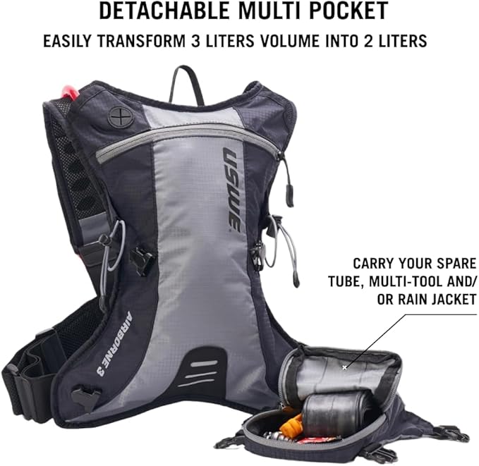 USWE Airborne Limited Race Edition with Water Bladder Included, Hydration Backpack for Men and Women, Ideal for MTB, Cycling, Mountain Biking