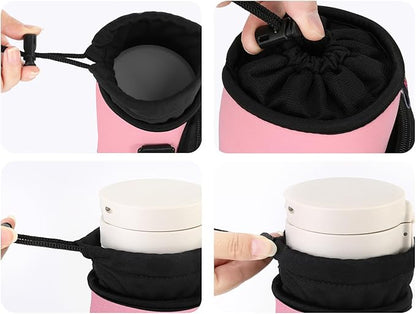 Nuovoware Water Bottle Carrier Bag,25oz/40oz/64oz Bottle Pouch Holder,Adjustable Shoulder Hand Strap 2 Pocket Sling Neoprene Sleeve Sports Accessories for Hiking Travelling Camping