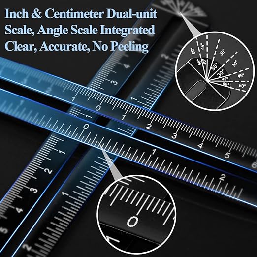 16 Sided Multi Angle Measuring Ruler, Heavy-Duty Angle Finder Tool with Opening Locator, Aluminum Alloy Multi Angle Measuring Tool for Tiling, Roofing, Woodworking, DIY