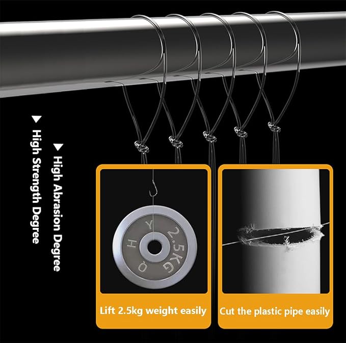 Dyxssm Small Barbless Fishing Hooks with Line, Pretied Tiny Fishing Hook on Nylon Line (Pack of 20)