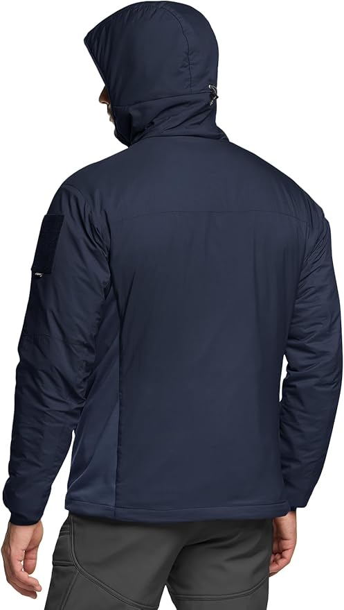 CQR Men's Lightweight Insulated Jacket, Windproof Packable Water Resistant Warm Active Coat for Hiking Work Outdoor Tactical