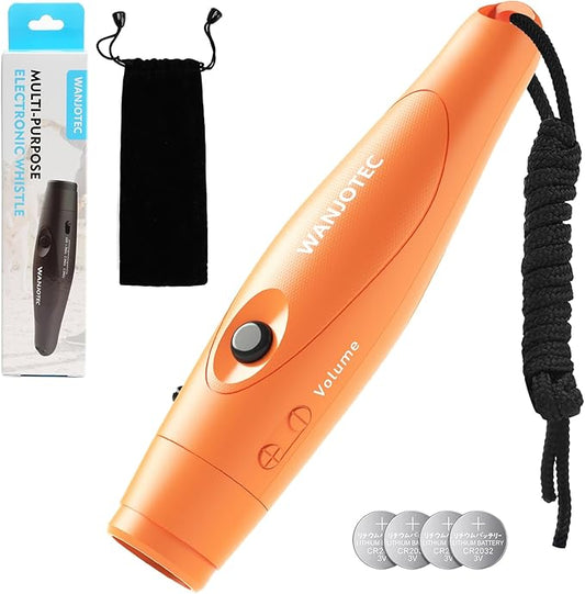 Electronic Whistle, Battery Operated Whistle Adjustable 3 Different Loud Whistle Sounds with Lanyard Handheld Whistles for Referees Coaches Teacher Training/Camping